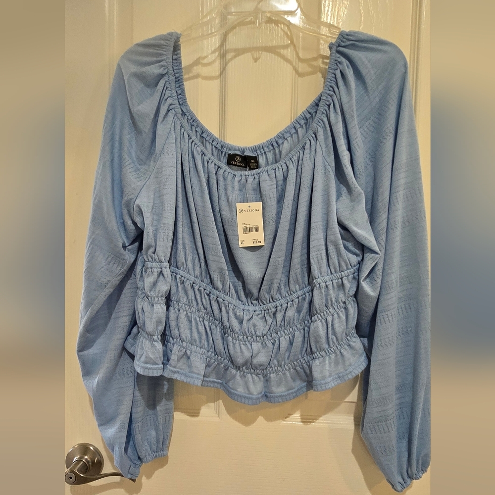 NWT!! Versona Light Blue Women's Top